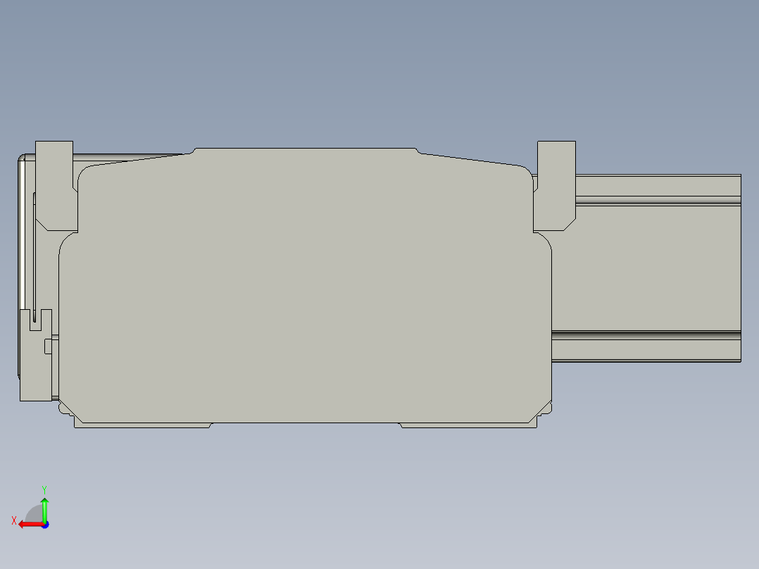 直线模组LHB21-L40-S1800-BR设计图纸后视图