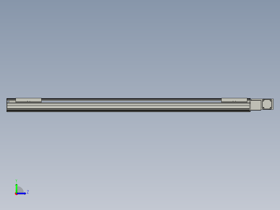 直线模组LHB21-L40-S1800-BR设计图纸左视图