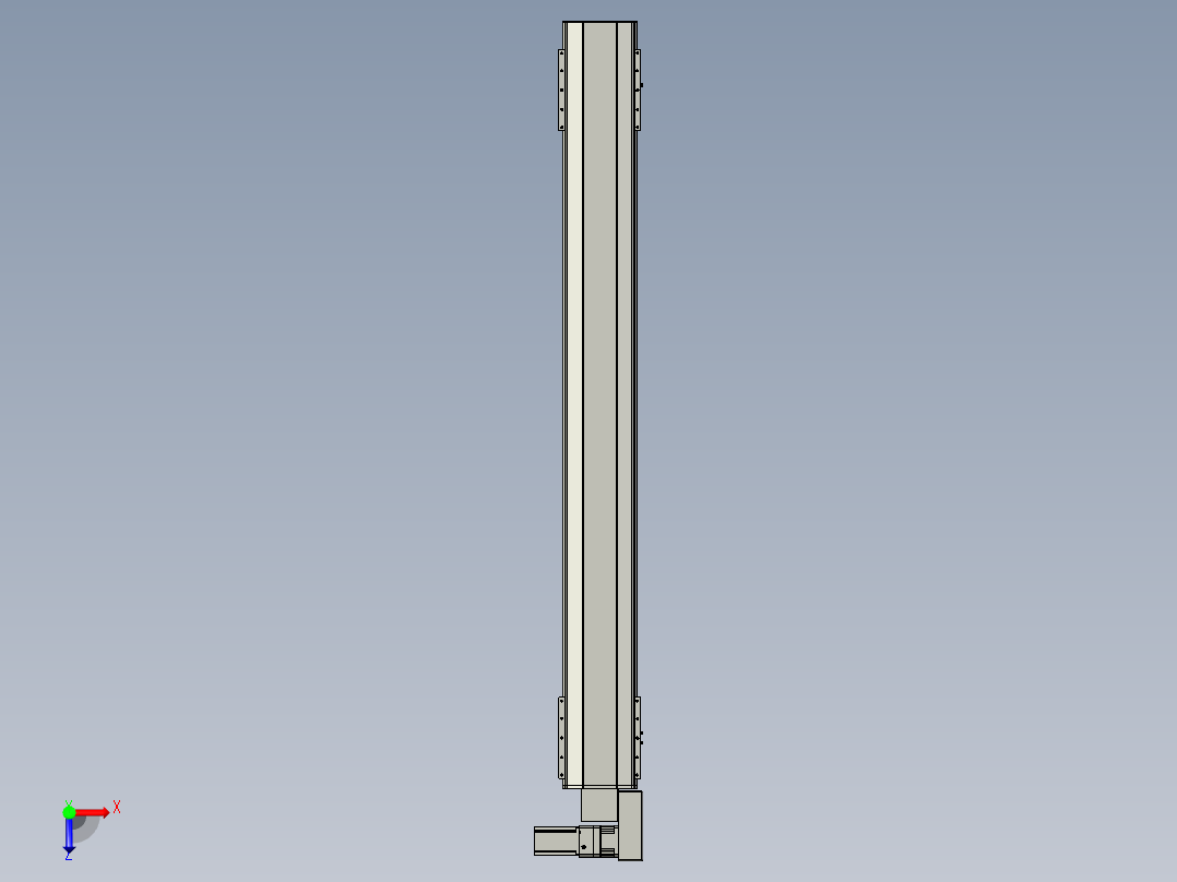 直线模组LHB21-L40-S1800-BR设计图纸俯视图