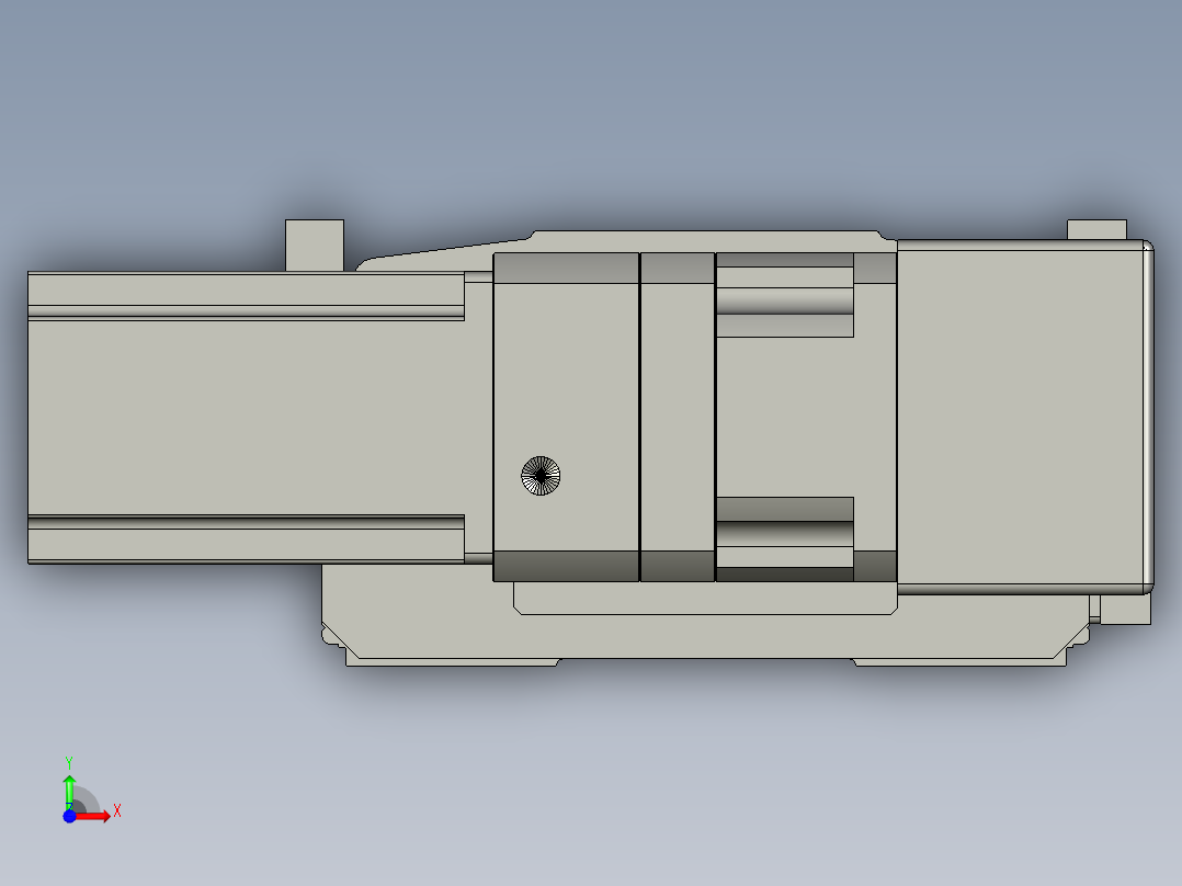 直线模组LHB21-L40-S1050-BR设计图纸前视图