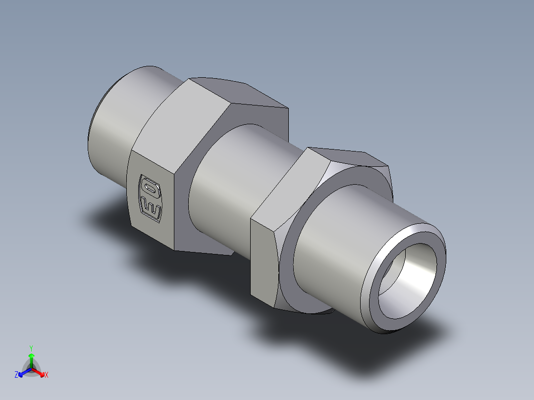 卡套式工业通用硬管接头EO_Bulkhead_union_SV10SOMDCF主视图