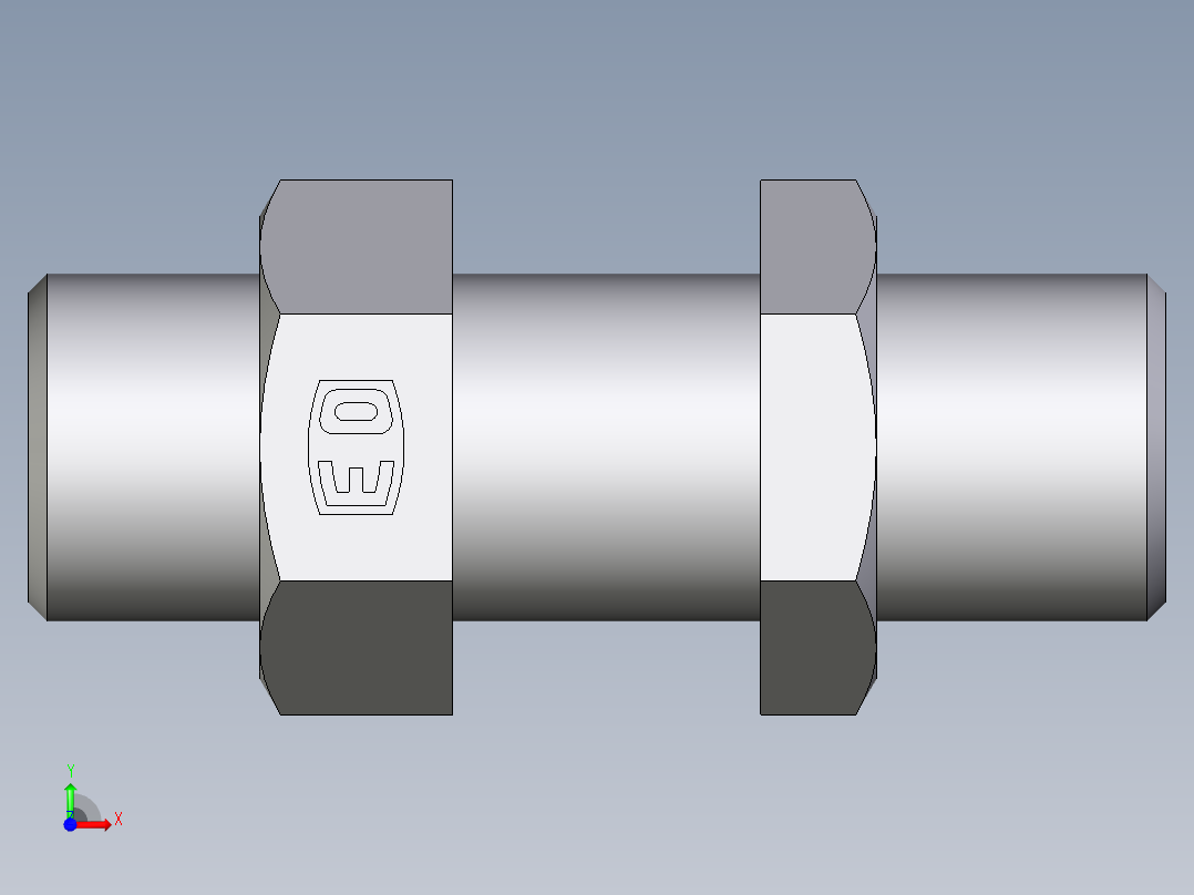 卡套式工业通用硬管接头EO_Bulkhead_union_SV10SOMDCF前视图