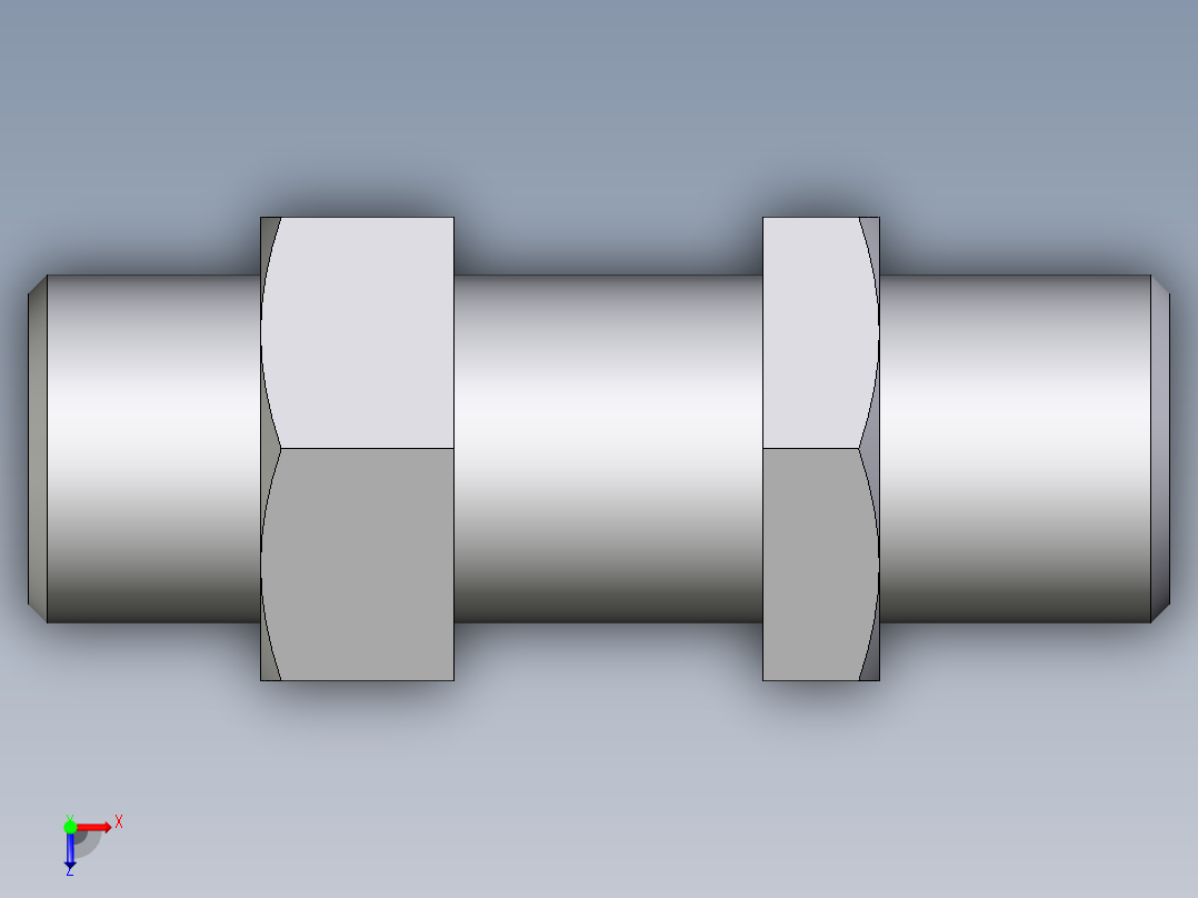 卡套式工业通用硬管接头EO_Bulkhead_union_SV10SOMDCF俯视图