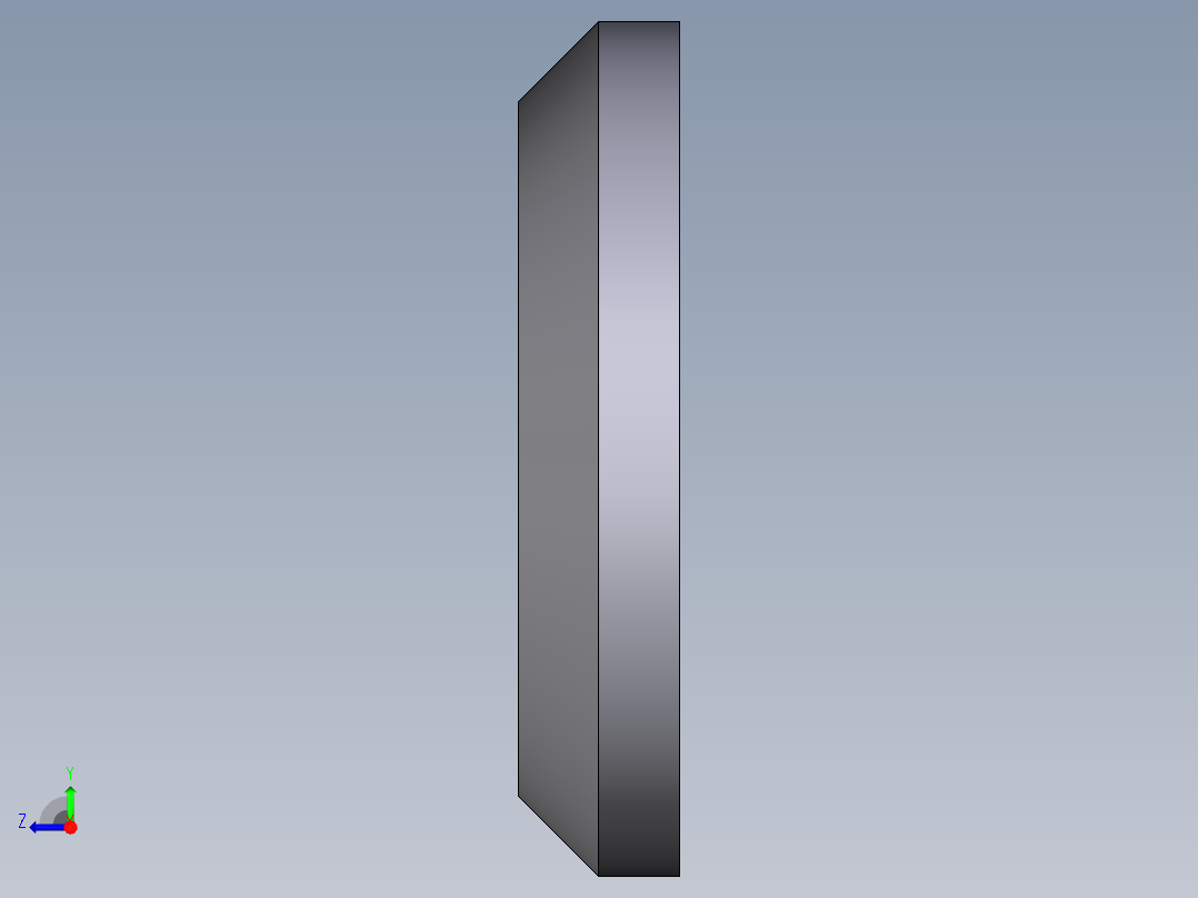 軸端華司2227-3D多系列多零件图纸模型右视图