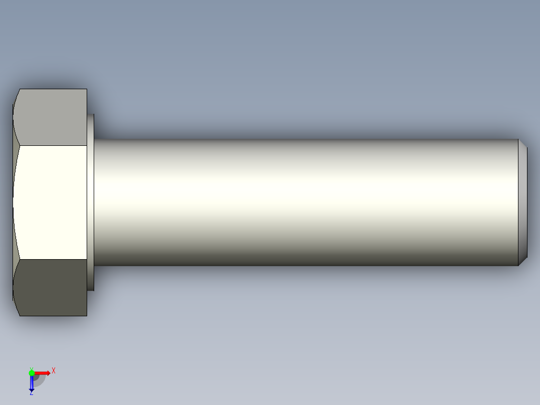 螺钉-DIN_931-M22x2.5x75_34.stp俯视图