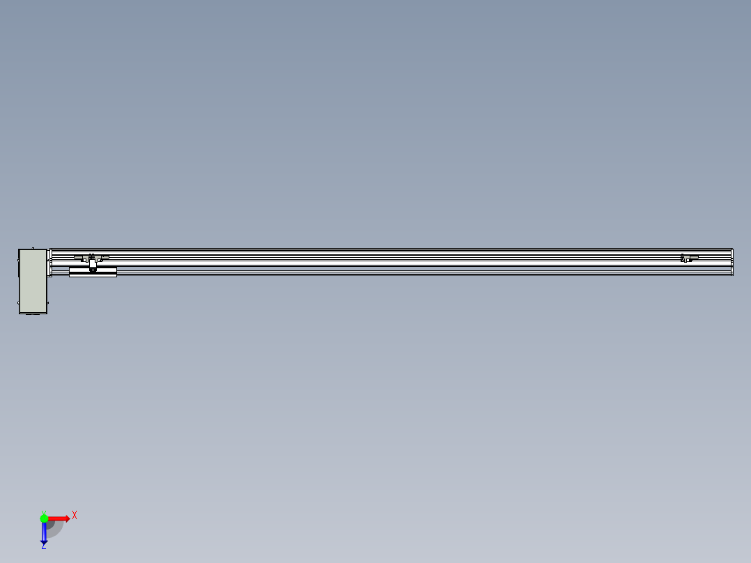 同步带滑台-半封闭B10H-L45-S1350-RU-P40-D3俯视图
