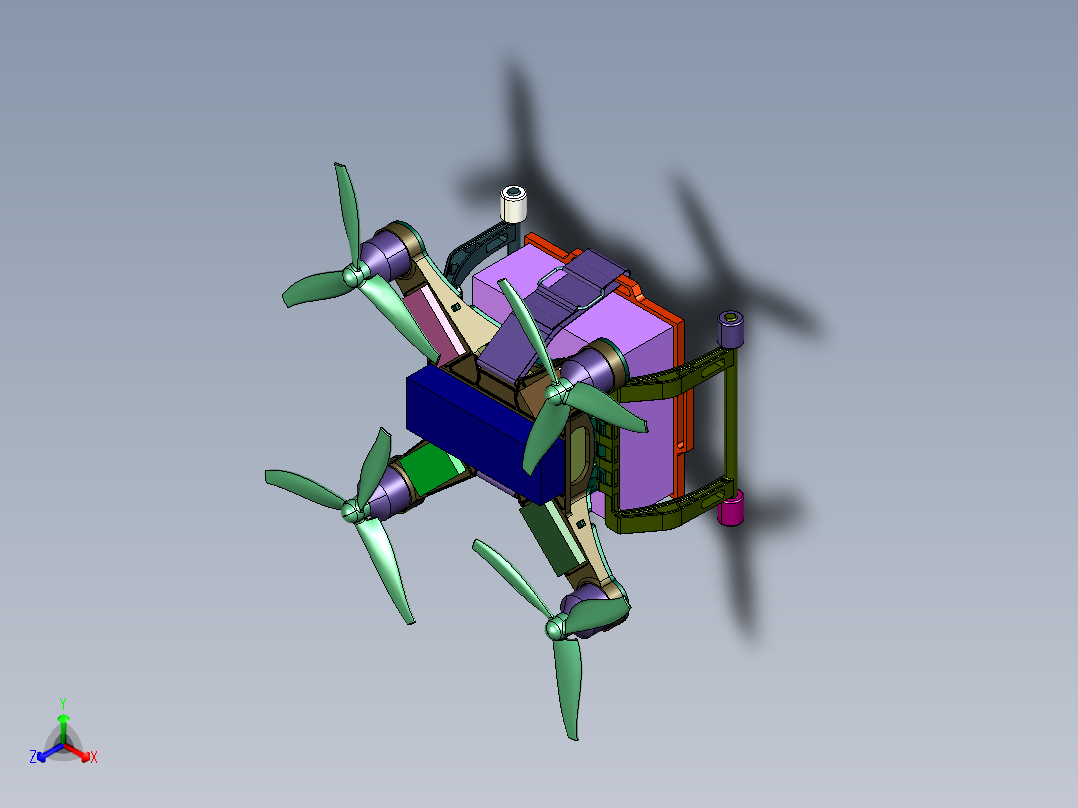 运送包裹飞行器主视图