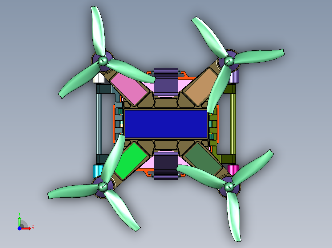 运送包裹飞行器前视图