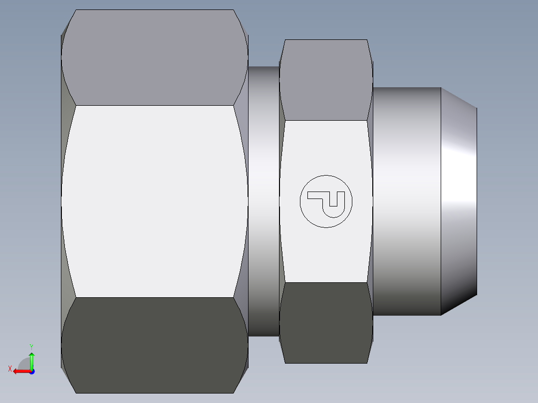 卡套式工业通用硬管接头EO_Weld_connector_AS18ZL后视图