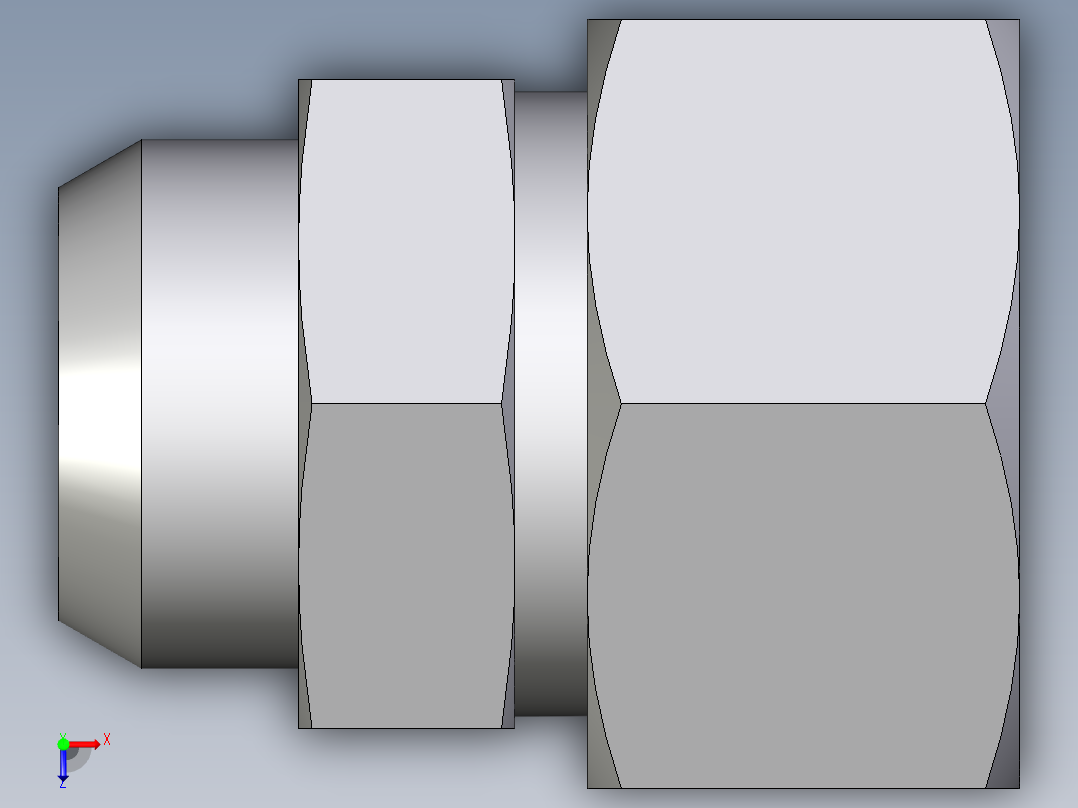 卡套式工业通用硬管接头EO_Weld_connector_AS18ZL俯视图