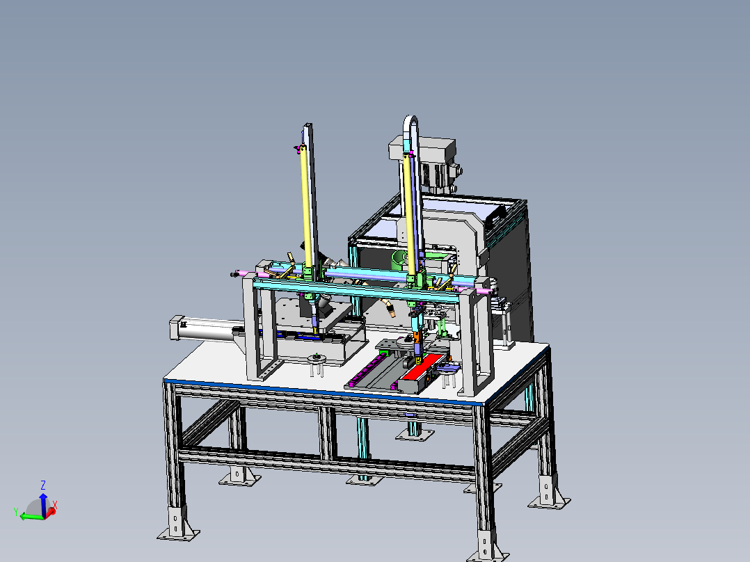 阀杆自动搬运压装焊接设备sw12可编辑主视图
