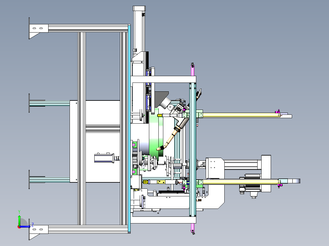 阀杆自动搬运压装焊接设备sw12可编辑左视图