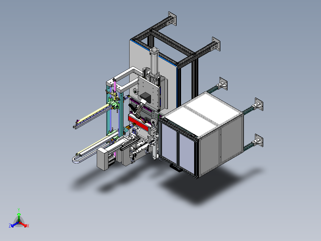阀杆自动搬运压装焊接设备sw12可编辑正等轴测图