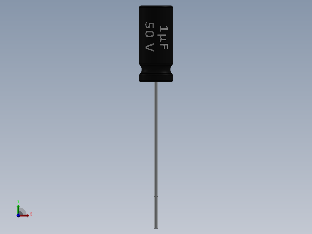 电容器 二极管 电阻器-Capacitor 1uF-50V主视图