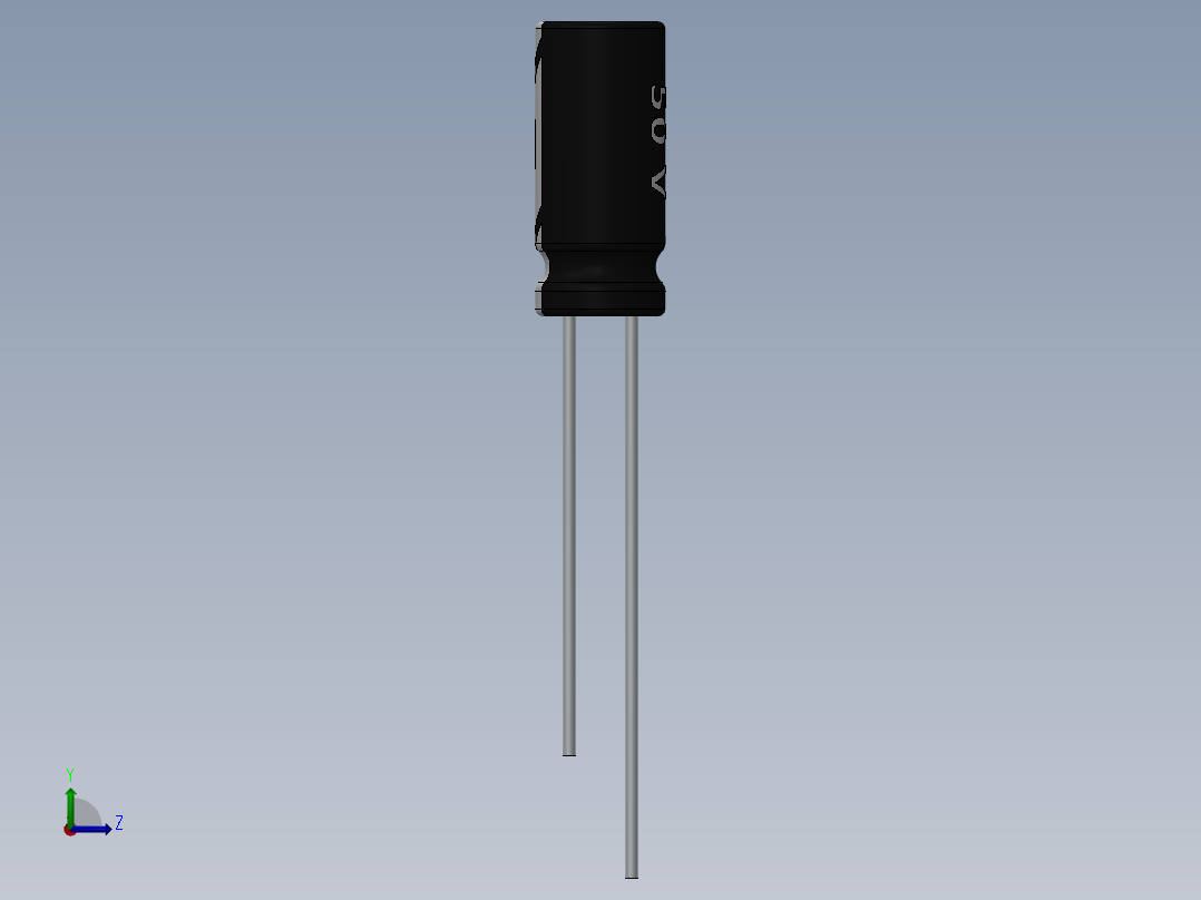 电容器 二极管 电阻器-Capacitor 1uF-50V左视图