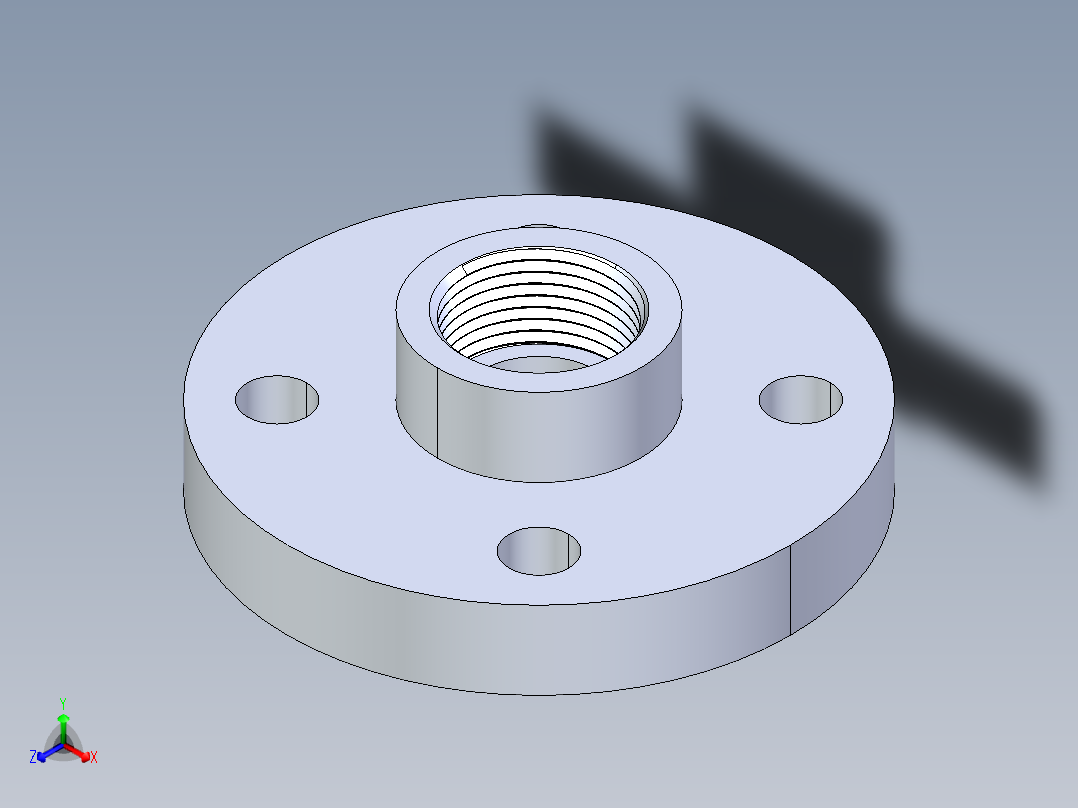 聚氯乙烯配件27-Sch80_Flange Vanstone_FPT_855-010_1in正等轴测图