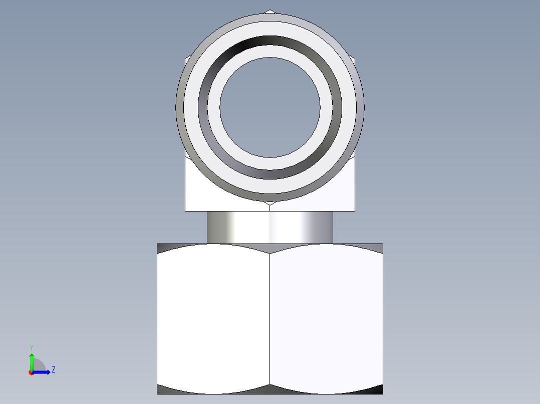 卡套式工业通用硬管接头EO_Standpipe_branch_tee_EVT20SOMD71左视图