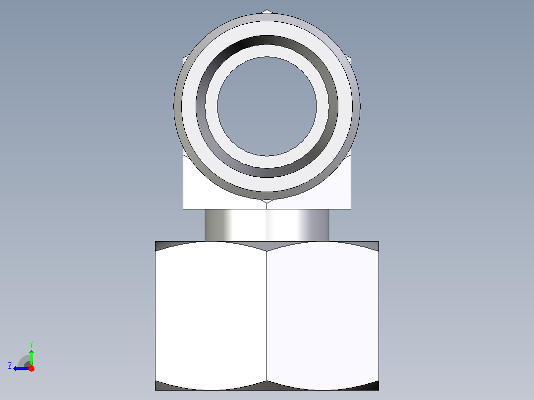 卡套式工业通用硬管接头EO_Standpipe_branch_tee_EVT20SOMD71右视图