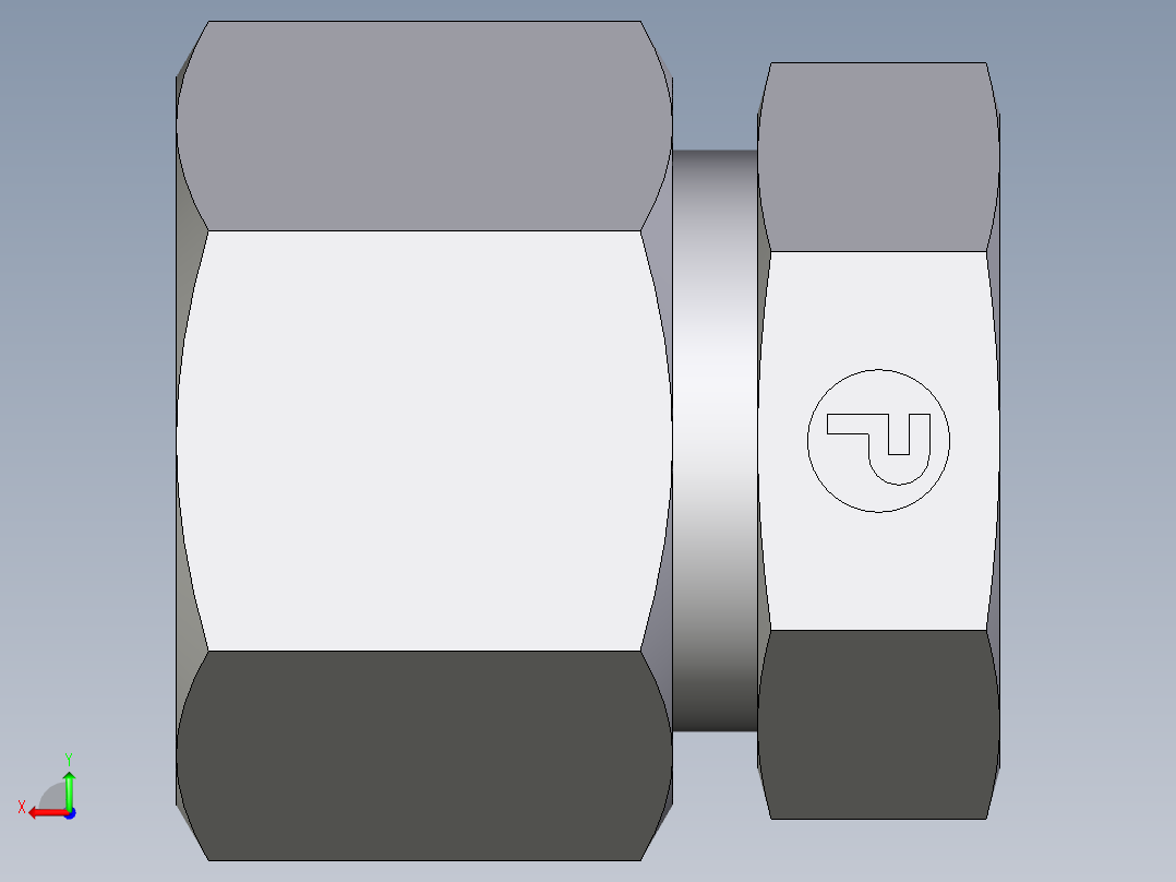 卡套式工业通用硬管接头EO_Blanking_plug_for_tube_ends_ROV16S71后视图