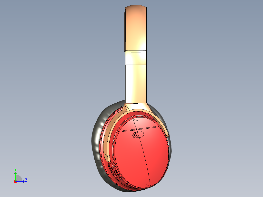 耳机模型图左视图