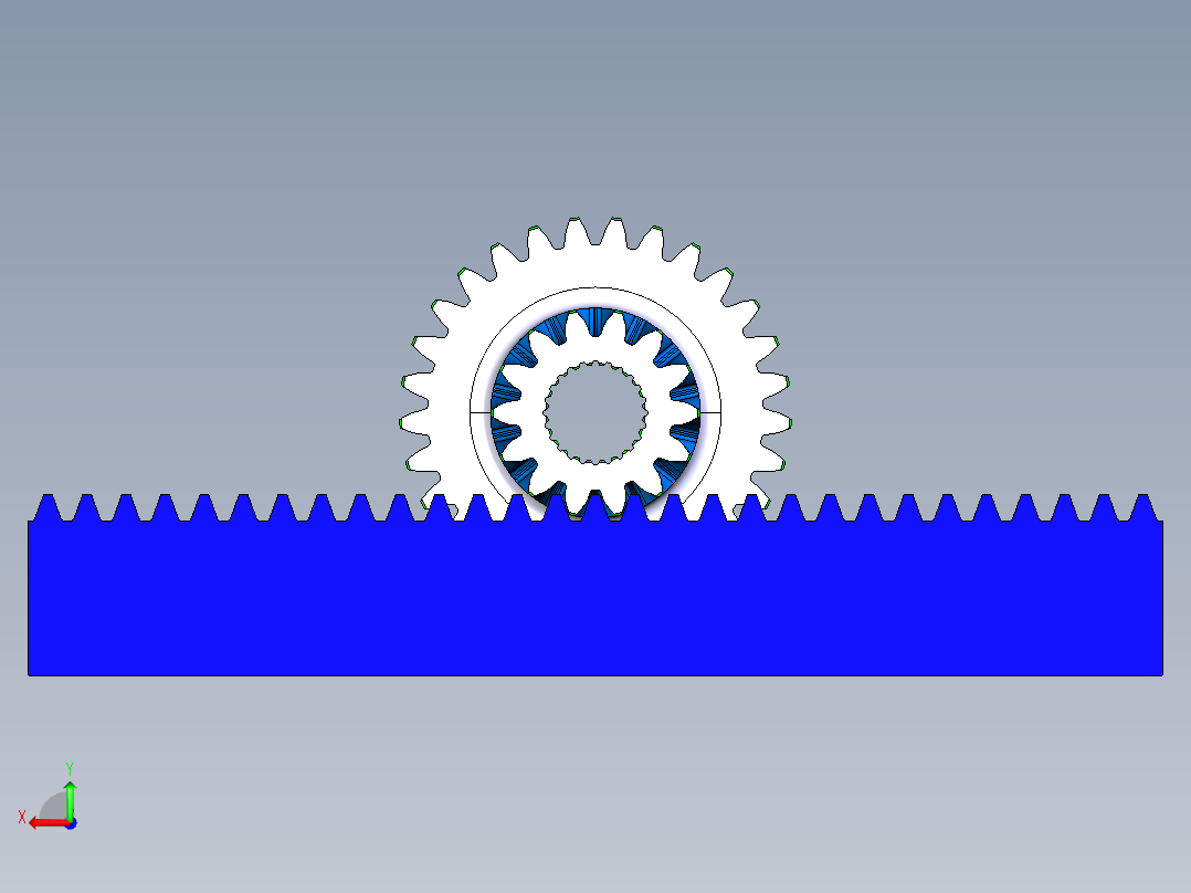 齿轮啮合 (78)后视图