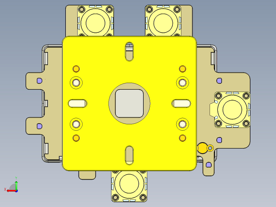 IPAD外壳铣侧孔治具模型后视图