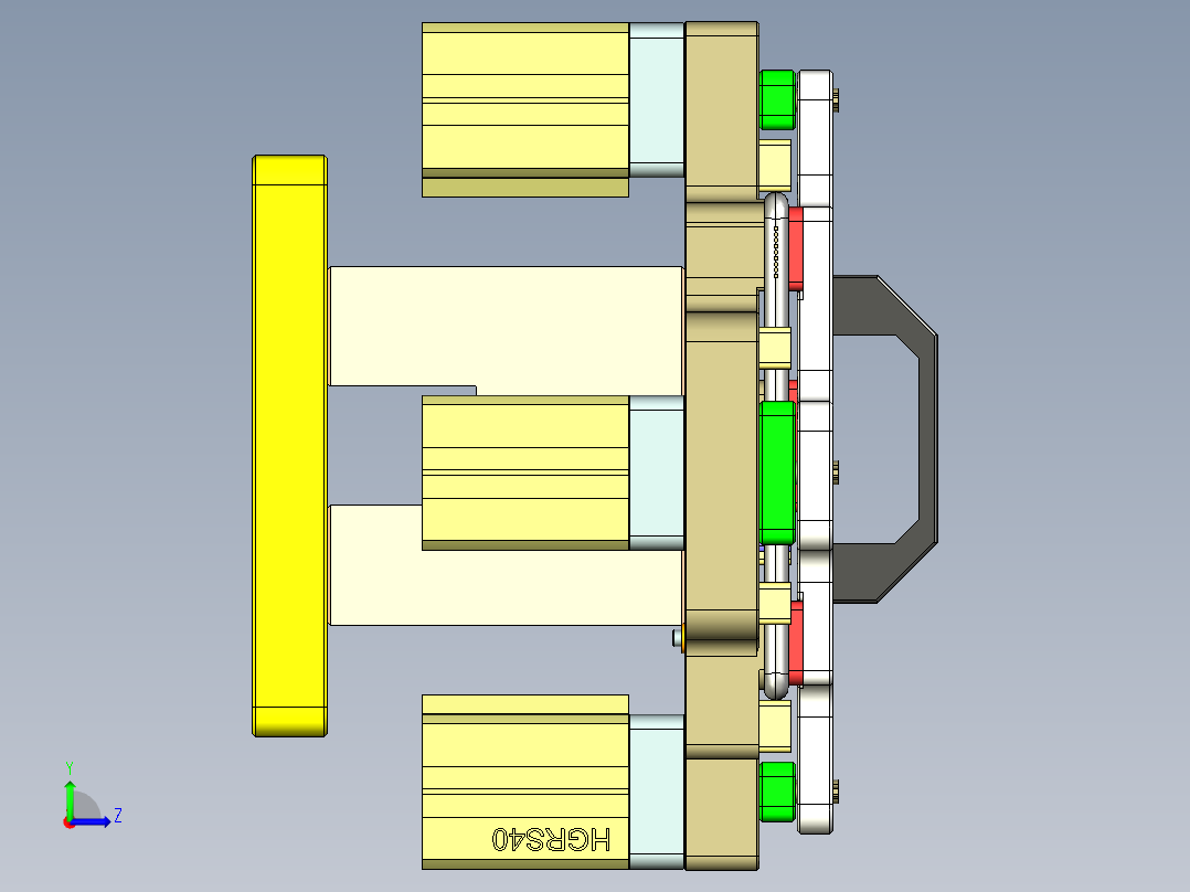 IPAD外壳铣侧孔治具模型左视图