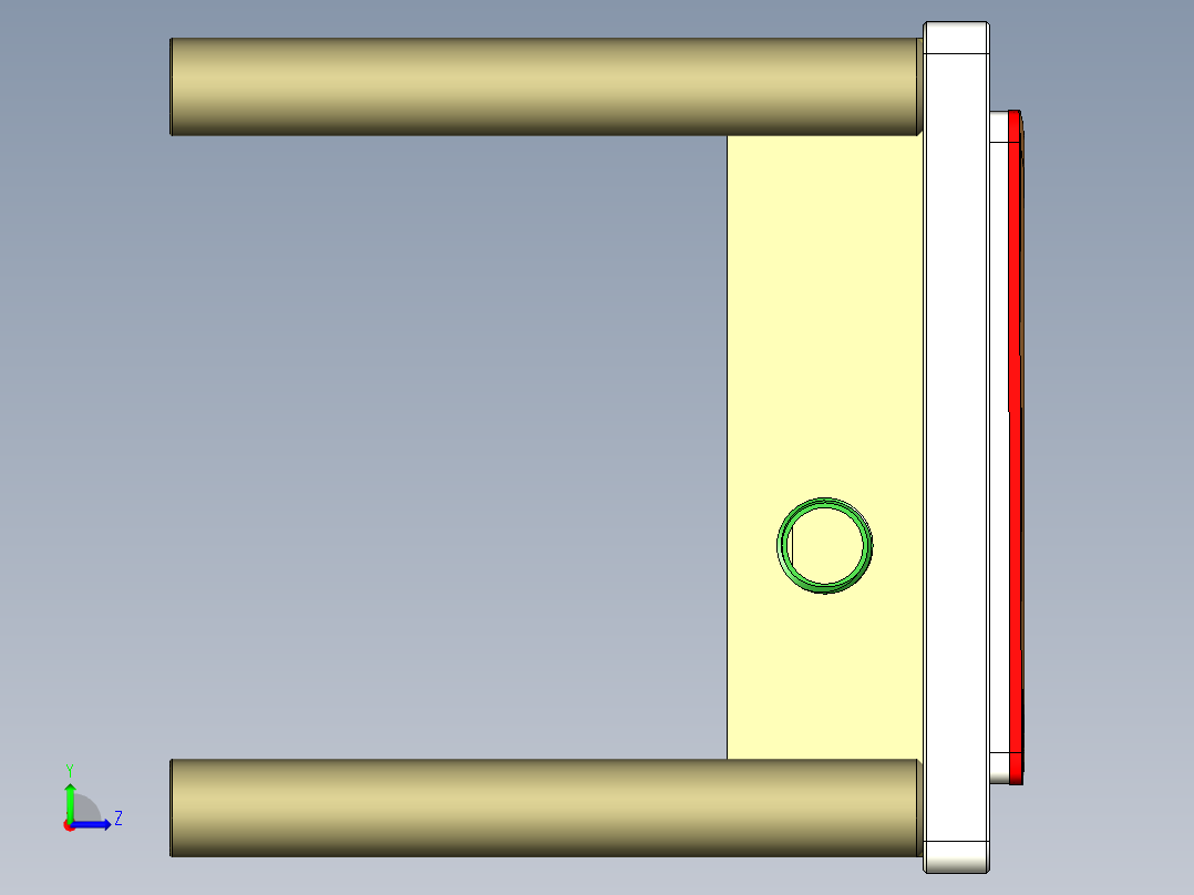 冲压件外壳铣LGGO+凹槽治具模型左视图