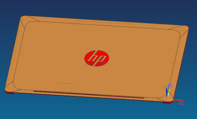 冲压件外壳铣LGGO+凹槽治具模型