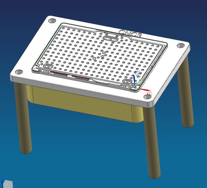 冲压件外壳铣LGGO+凹槽治具模型