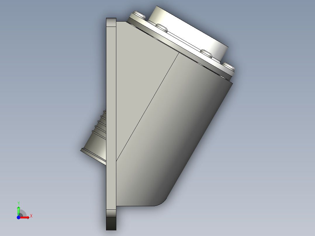 過濾器(側裝型)PLRB+C-3D多系列多零件图纸模型前视图