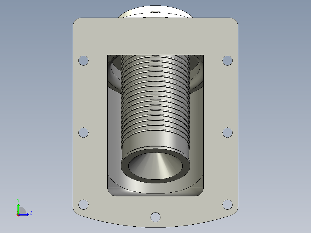 過濾器(側裝型)PLRB+C-3D多系列多零件图纸模型左视图