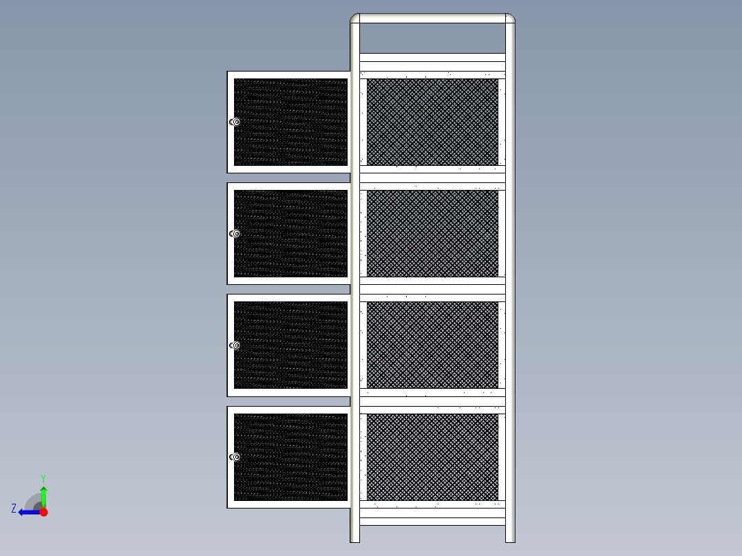 厨房货架右视图