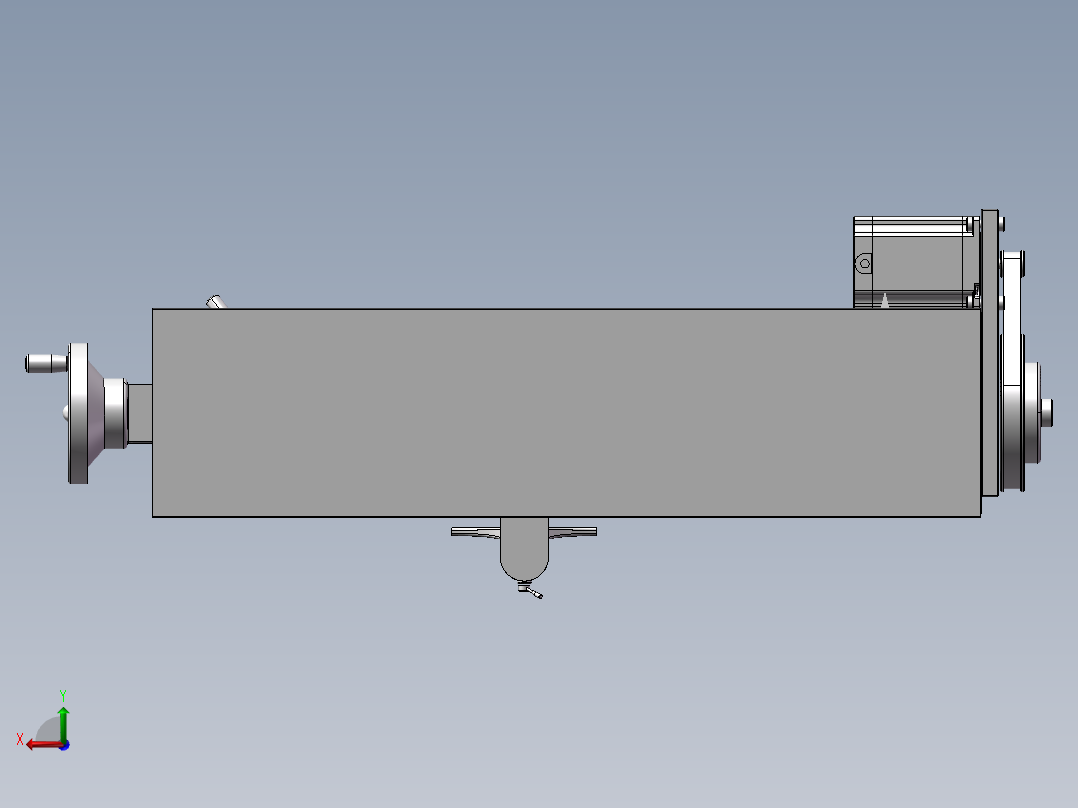 小型木工车床后视图