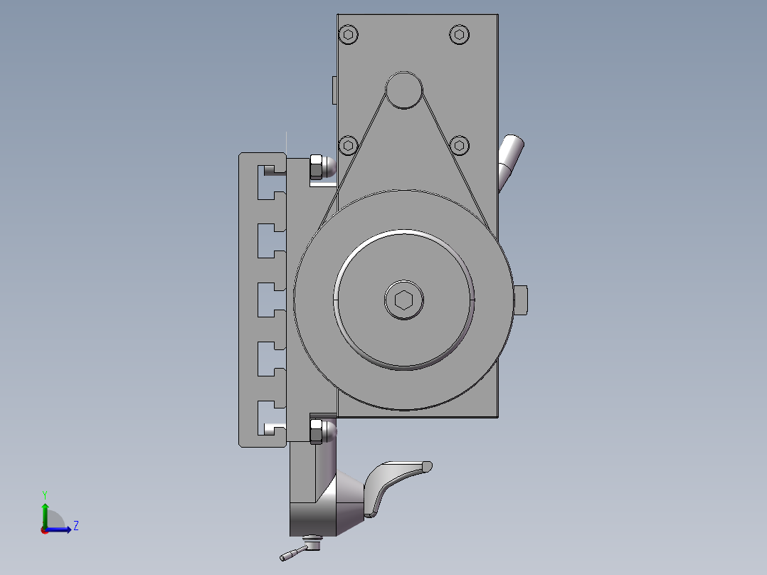 小型木工车床左视图