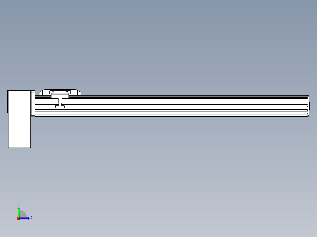 同步带全封闭直线模组TPA-HCB-85D-90-L600-RP-Y-P20-N3左视图