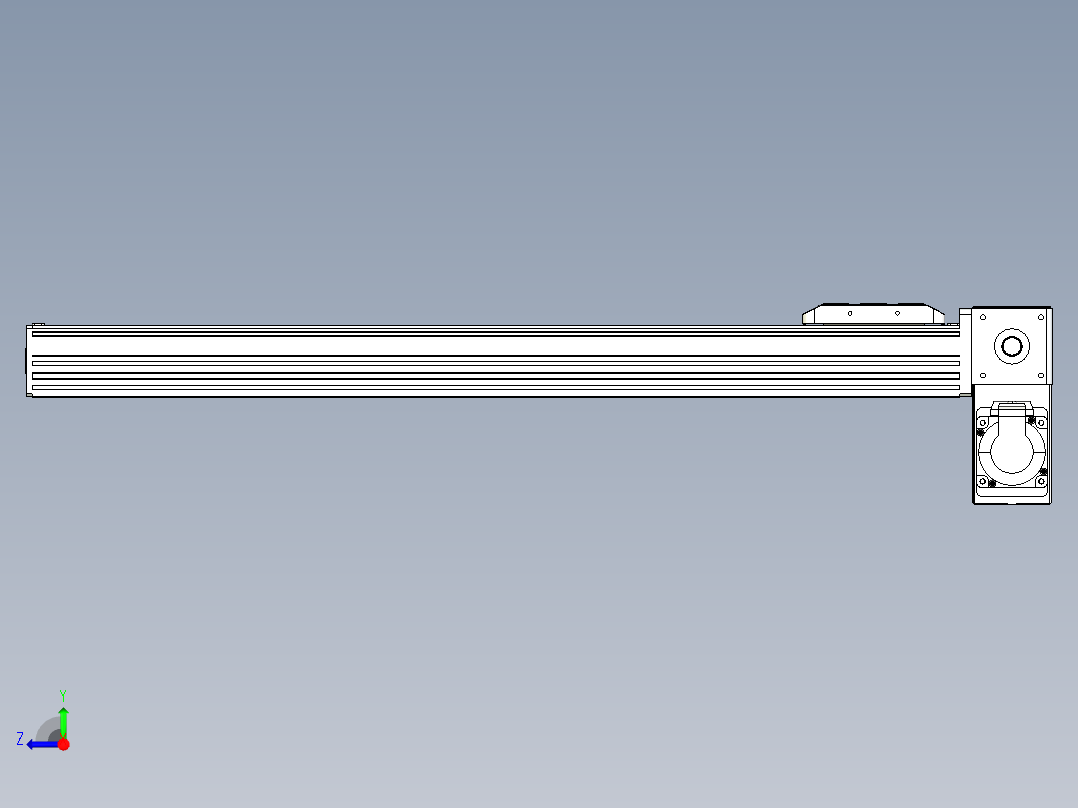 同步带全封闭直线模组TPA-HCB-85D-90-L600-RP-Y-P20-N3右视图