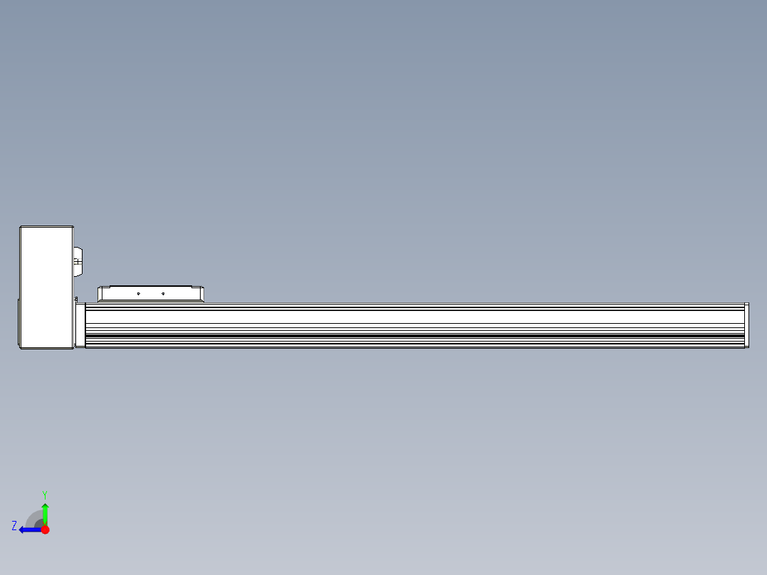 同步带全封闭直线模组TPA-HCB-105D-90-L600-RU-Y-P20-N3右视图