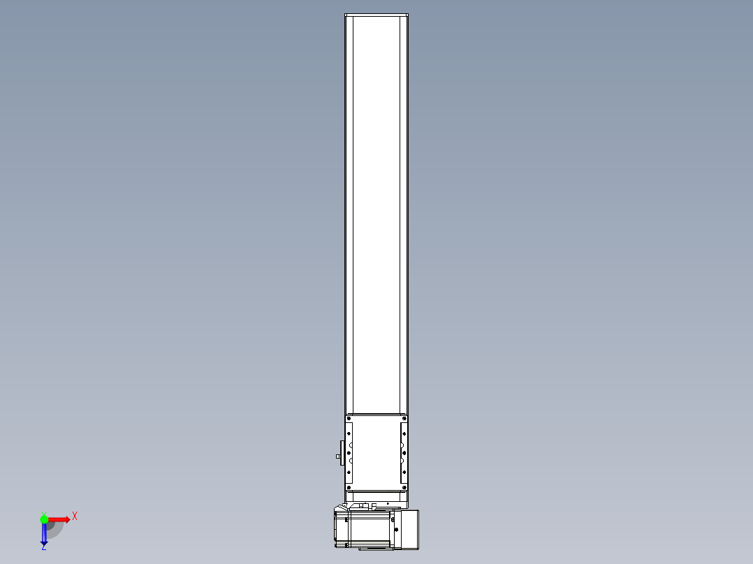 同步带全封闭直线模组TPA-HCB-105D-90-L600-RU-Y-P20-N3俯视图