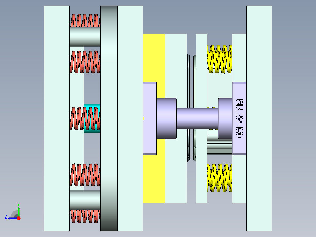 切边冲孔模架右视图