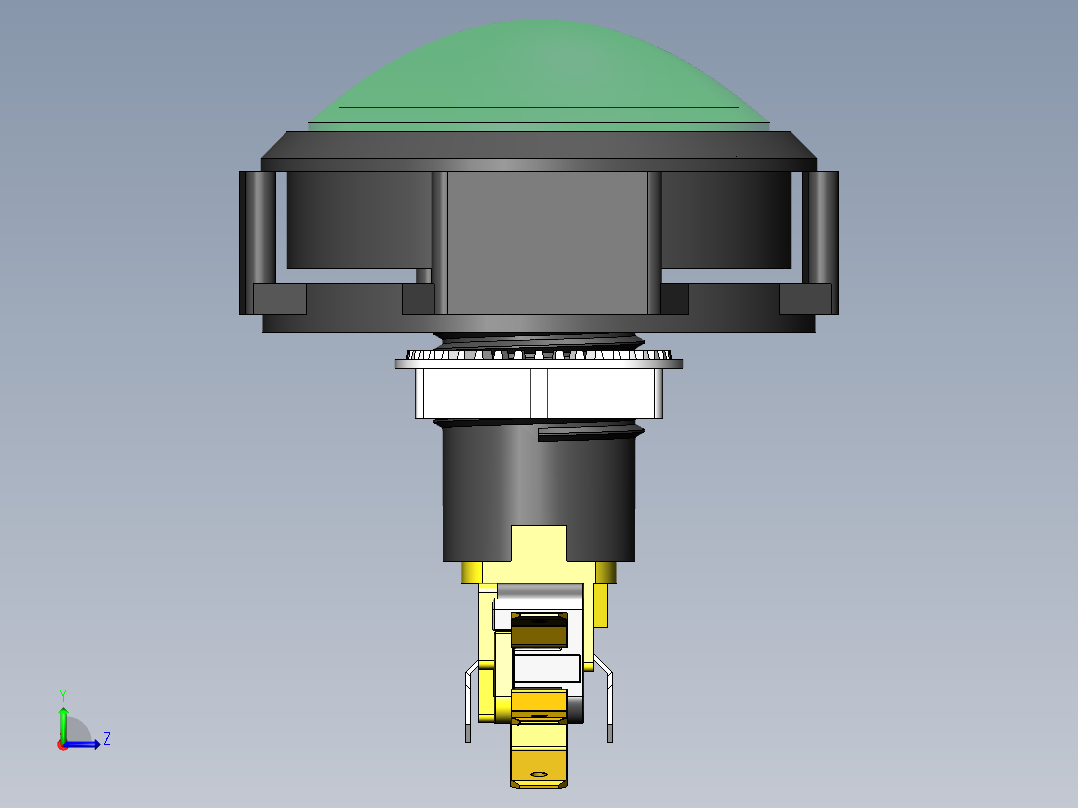 蓝球机游戏机按钮63mm左视图