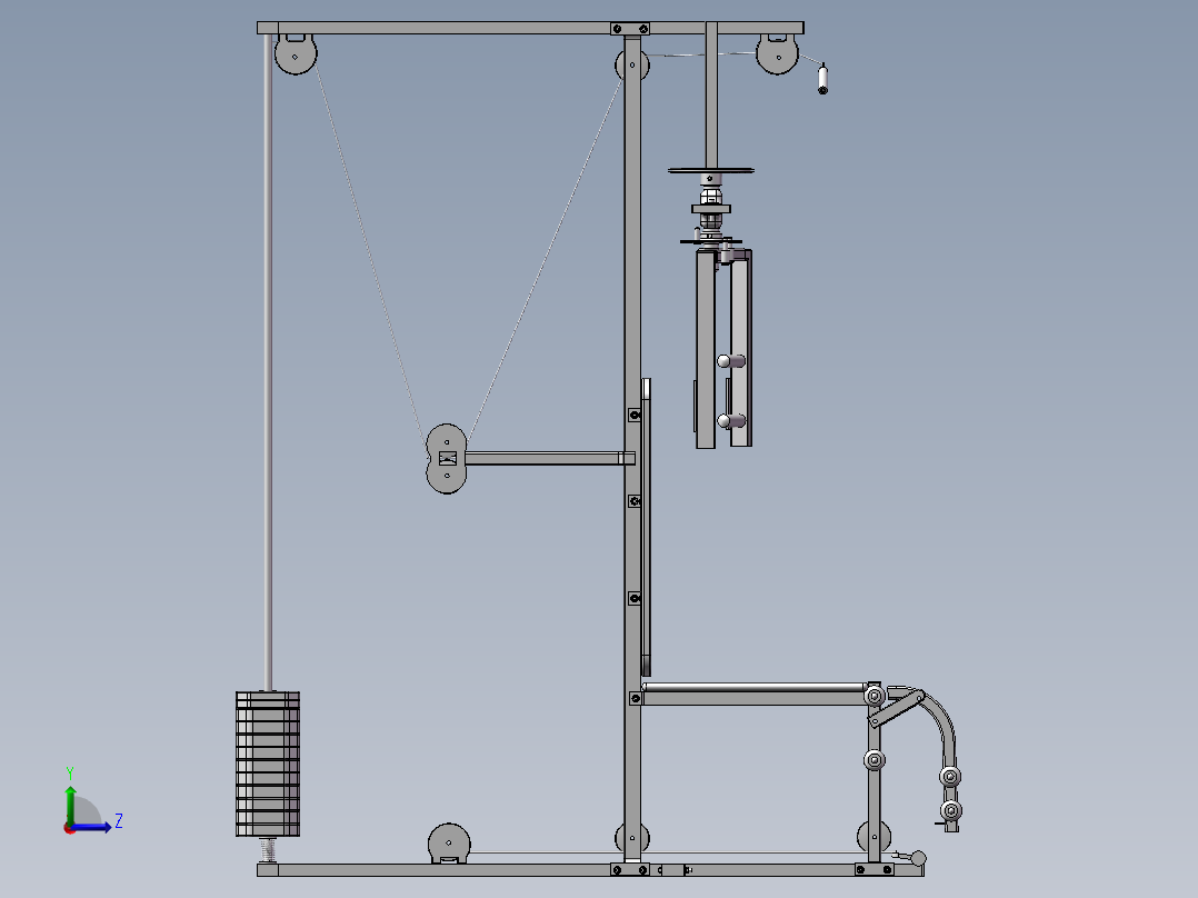 多功能运动设备左视图