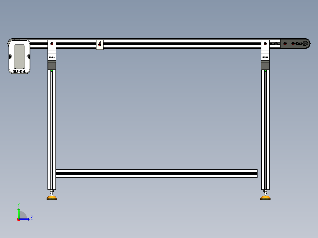 LE-XC4040-齿形同步线左边驱动左视图