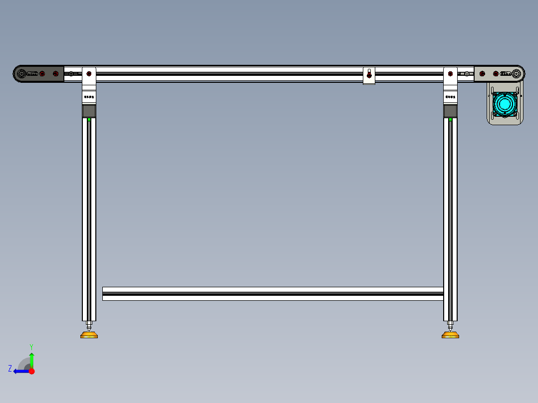 LE-XC4040-齿形同步线左边驱动右视图