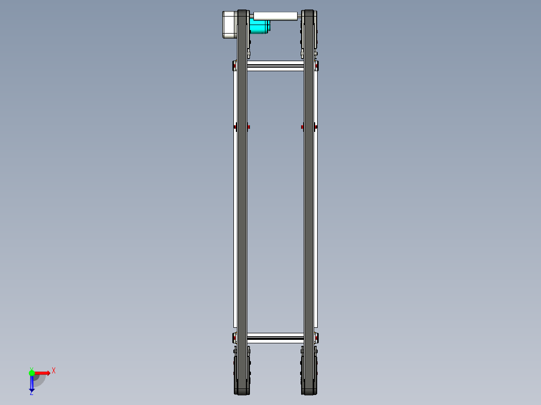 LE-XC4040-齿形同步线左边驱动俯视图