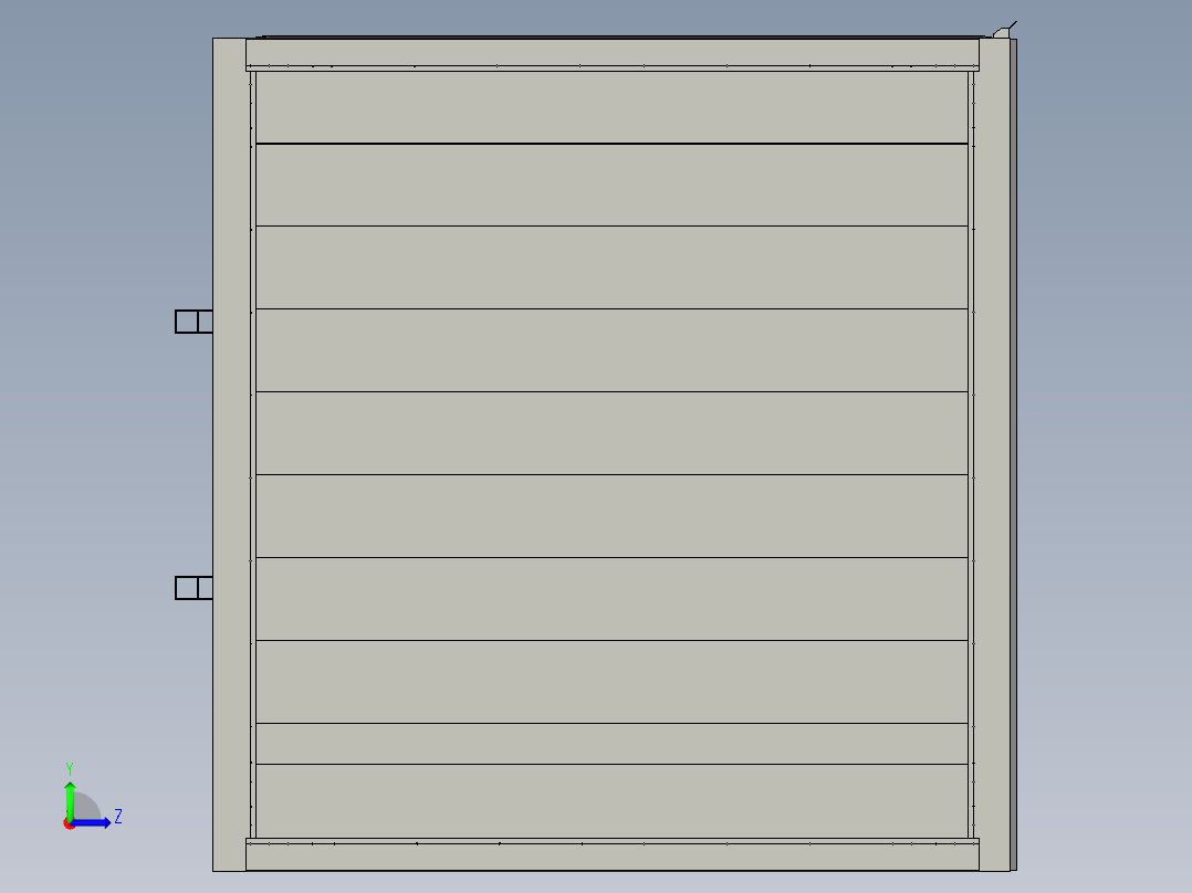 东风特汽车厢左视图