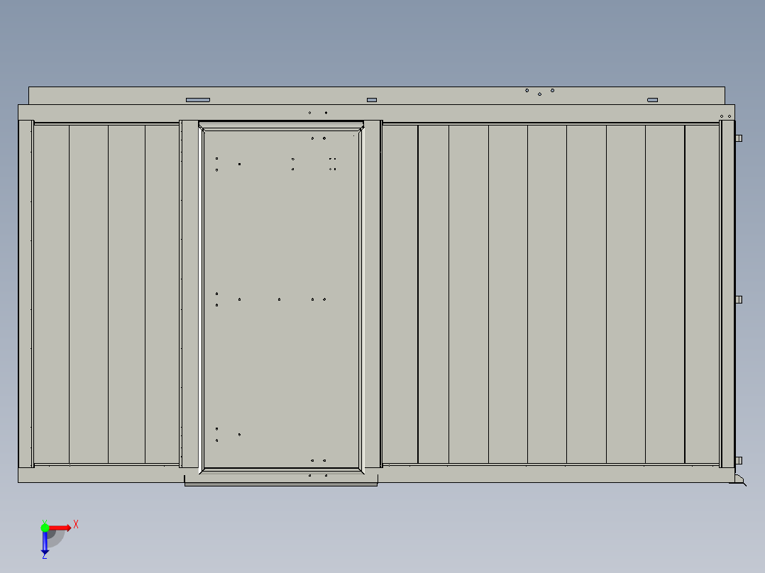 东风特汽车厢俯视图