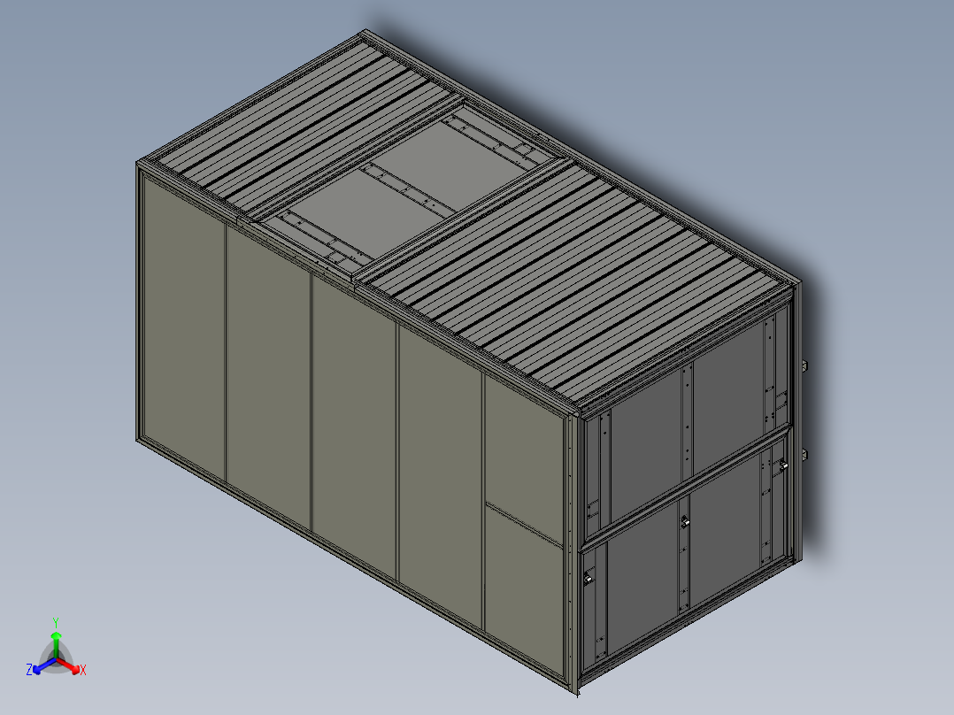 东风特汽车厢正等轴测图