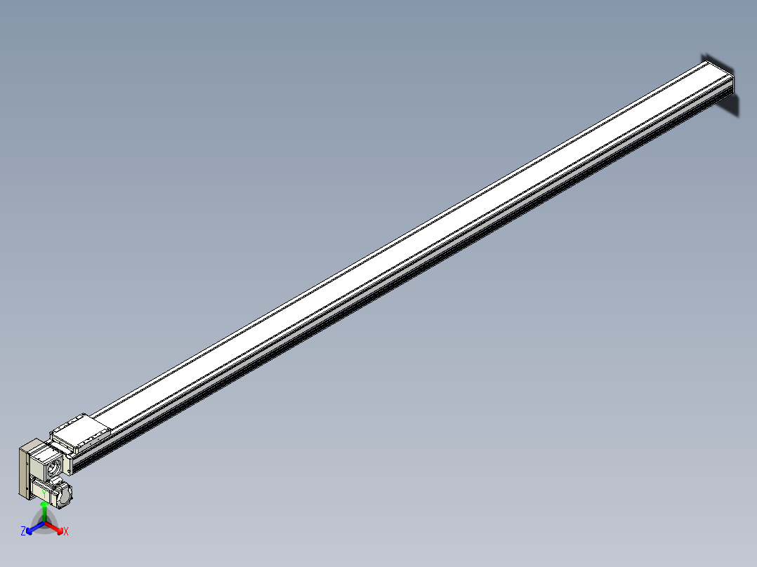 同步带全封闭直线模组TPA-HCB-105D-90-L2250-LP-C-P20-N3主视图