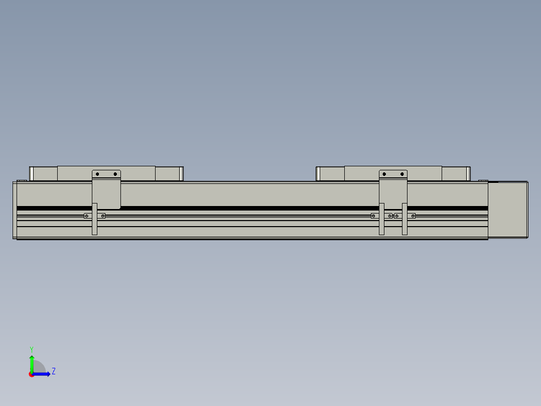 直线模组LHC14-S300-L设计图纸左视图